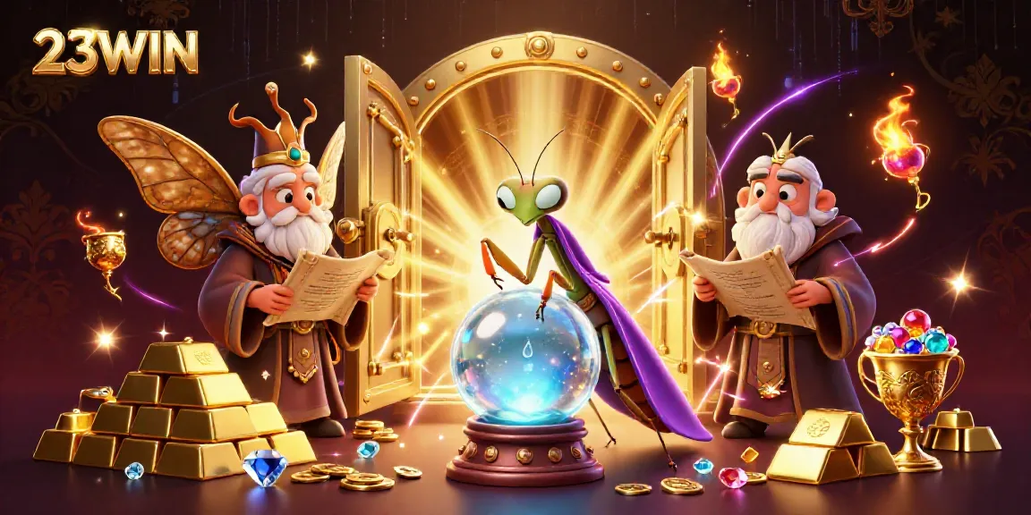 Experience thrilling excitement with 23WIN’s vibrant casino adventure featuring mystical characters and treasures.