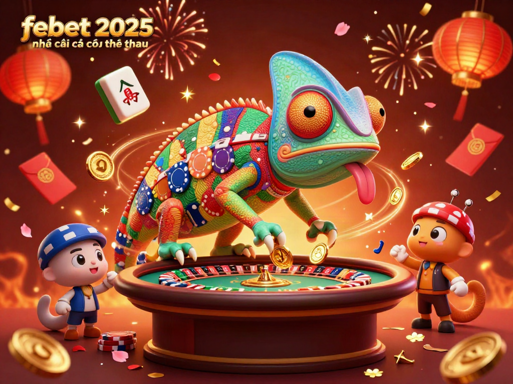 Experience the excitement of febet 2025 nhà cái cá cược thể thao with vibrant visuals of casino games and a lively atmosphere.