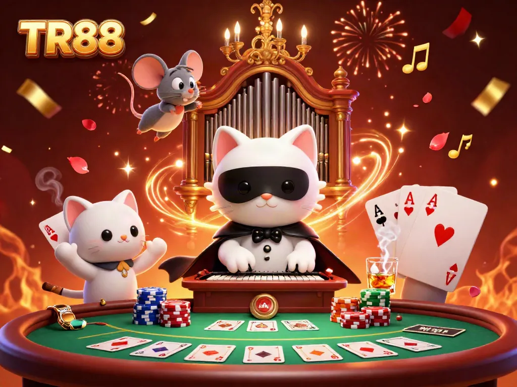 Experience the excitement at TR88 with a captivating casino scene featuring vibrant characters and thrilling casino elements.