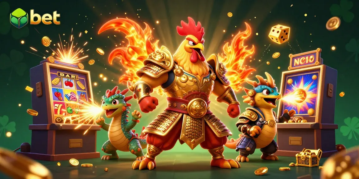 Experience thrilling nbet gameplay with roaring warriors and jackpot excitement in this vibrant casino scene.