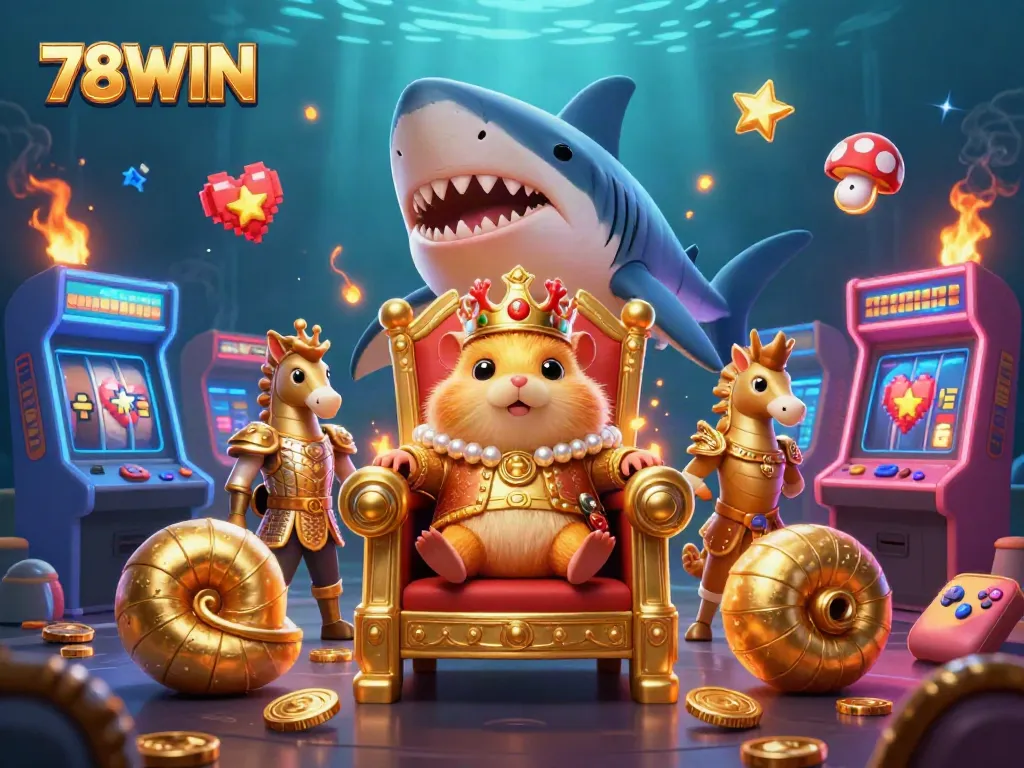 Experience thrilling slots at 78WIN featuring a fierce hamster king and dynamic game elements.