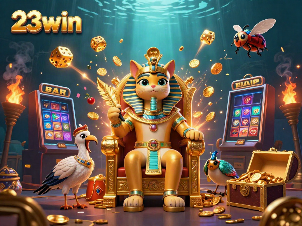 Experience thrilling moments with 23win's exciting jackpot slot machine and captivating casino atmosphere.