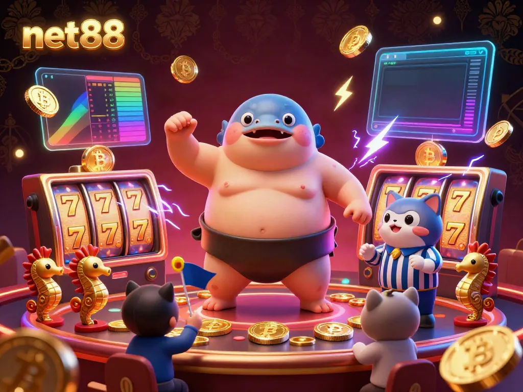 Engage with net88's vibrant underwater casino scene filled with high-stakes action and winning potential.