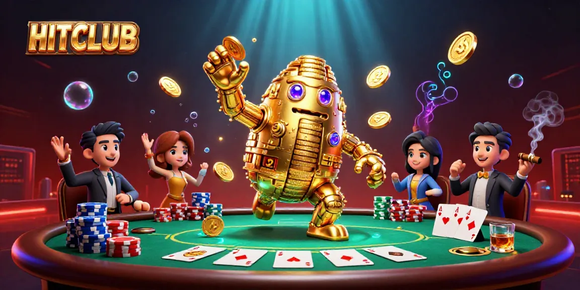 Experience HITCLUB's thrilling casino atmosphere with vibrant games and iconic elements.