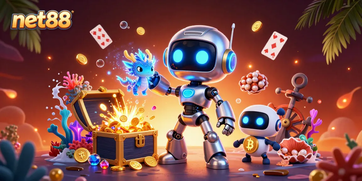 Engage in thrilling gameplay with net88's cyberpunk casino illustration featuring dynamic characters and vibrant elements.