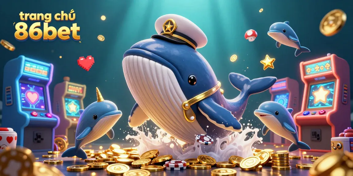 Engage in the fun at trang chủ 86bet, featuring 3D characters and casino game elements.