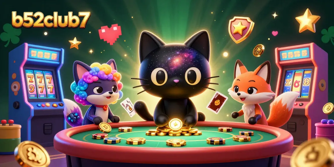 Engage in exciting gameplay and win at b52club7 with vibrant casino illustrations featuring cosmic characters.