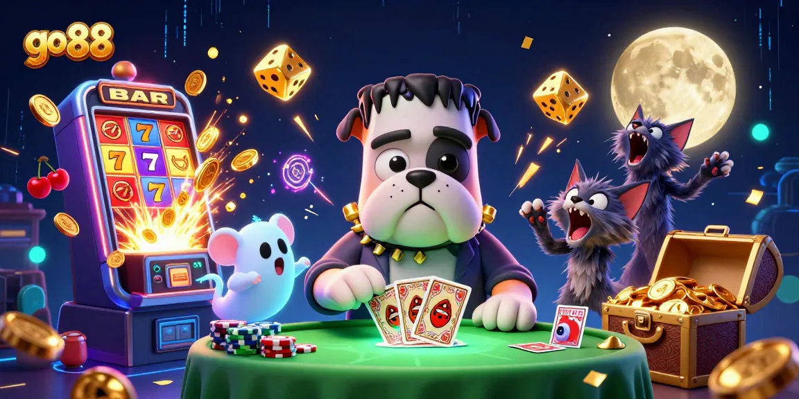 Engage in thrilling gameplay at go 88 with a 3D cartoon scene full of winning symbols and lively characters.