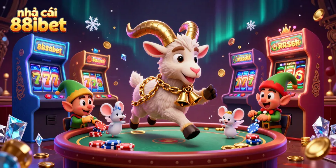 Engage with nhà cái 88ibet's vibrant casino scene featuring playful characters and exciting gaming elements.