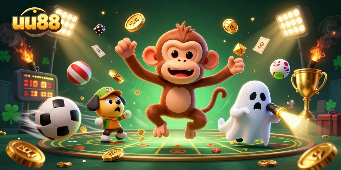 Engage with thrilling uu88 gaming experiences featuring a poltergeist monkey in a haunted casino!